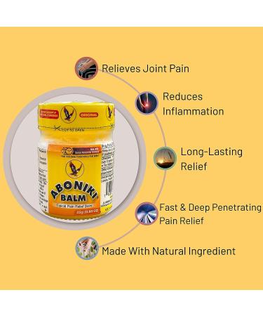 Aboniki Balm (4 Jars) - Powerful Pain Relief for Muscles & Joints. Soothes Aches & Pains, Deep Heat Comfort - Buy Online on GoSupps.com
