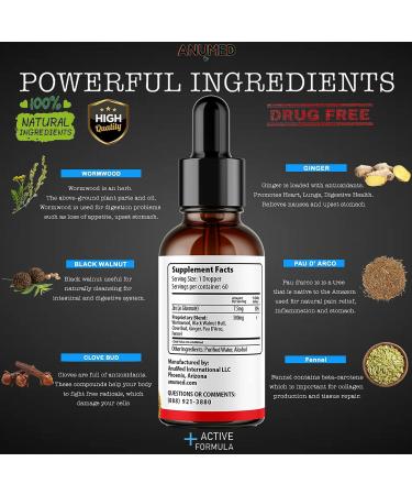 Anumed Travel Safe Liquid Drops for Intestinal Cleansing (2oz) - Natural Herbal Supplements - Buy Online on GoSupps.com