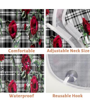 Rose Plaid Beard Bib Apron - Non-Stick Waterproof Hair Catcher for Men | Perfect Grooming Gift - Buy Online on GoSupps.com