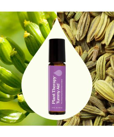 Plant Therapy Tummy Aid Essential Oil Blend Pre-Diluted Roll-On 10 mL (1/3 oz) 100% Pure Soothing Digestive Relief - Buy Online on GoSupps.com