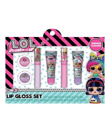 Taste Beauty L.O.L. Surprise! Lip Gloss Set, Flavored Lip Gloss Variety Pack, 6 Pieces