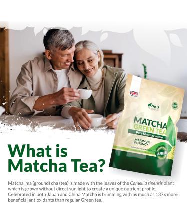 Matcha Green Tea Powder - 250g Double Size Pouch - 100 Servings - Vegan & Vegetarian - Culinary Grade - For Smoothies Drinks & Baking - Buy Online on GoSupps.com