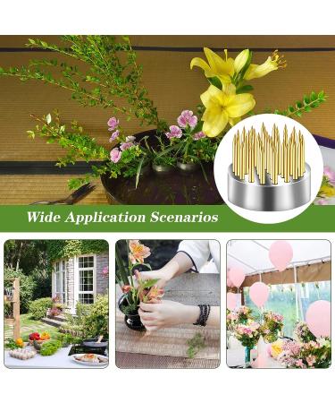6-Piece Gold Kenzan Ikebana Flower Arrangers Set with Needle Straightener - Floral Fixed Tools for Small Vase Arrangement - Buy Online on GoSupps.com