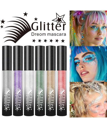 Mascara scintillant 1 5 ml Cils color s multicolores et imperm ables mascara volumateur et scintillant de couleur allong e et scintillante pour les f tes de mariage. (B One Size) - Buy Online on GoSupps.com