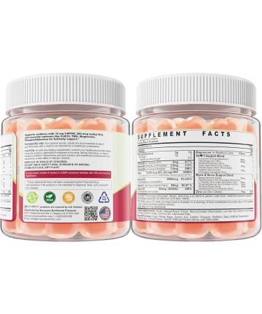 L-Methylfolate 15mg Plus Methyl B12 2 000mcg Gummies Active 5-MTHF with CoQ10 Magnesium TMG B2 B6 PS Bacopa L-Theanine Extra Strength Methylation Support for Cognitive & Brain Health 60 Cts 60 Count (Pack of 1) - Buy Online on GoSupps.com