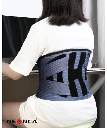 NEENCA Back Support Brace | Adjustable Lumbar Support for Pain Relief | FSA/HSA Approved | XXX-Large Navy Blue-Black - Buy Online on GoSupps.com