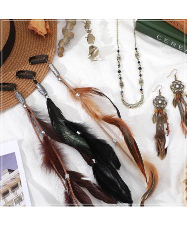 5 Pack Viking Boho Head Jewelry Set for Women - Witch Forehead Headpiece with Tassel Earrings - Hippie Hair Accessories for Party Halloween (Mixed Color) - Buy Online on GoSupps.com