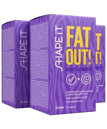 Fat Out Night-Natural drink with lime taste Garcinia Cambogia choline lemon balm zichoric root vitamin C and vitamin B6-30-day supply of Sensilab - Buy Online on GoSupps.com