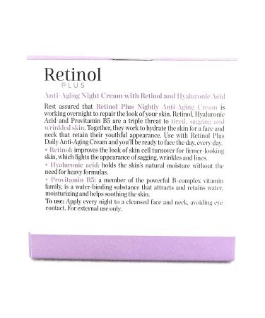 Retinol+ Plus Nightly Anti-Aging Cream 1.7 oz - Advanced Skincare Solution - Buy Online on GoSupps.com