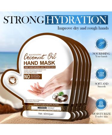 5 Paires Masque De Main Gants Hydratants Intenses - Soin Profond R parateur pour Les Mains S ches Vieillissantes et Gerc es - Masque Nourrissant et R g n rant pour Une Peau Douce et Hydrat e - Buy Online on GoSupps.com