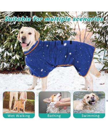 Leapbeast Quick-Dry Dog Bed with Velcro Fastener - Adjustable Straps Highly Absorbent (L Blue) | International Shipping Available - Buy Online on GoSupps.com