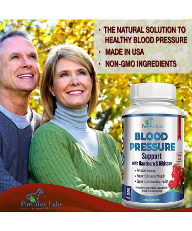 YUMMYVITE Blood Pressure Support Supplement with Hawthorn & Hibiscus - 90 Capsules | Promotes Circulatory Health & Blood Pressure Wellness - Buy Online on GoSupps.com