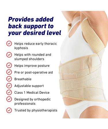Neo G Dorsolumbar Support Brace for Early Kyphosis & Rounded Shoulders - Posture Correction & Lumbar Support - X-Large Tan - 39.4-45.3 Inches - Buy Online on GoSupps.com