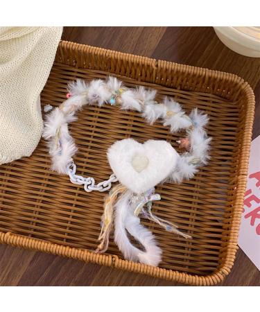 Oralgo Heart-Shaped Collarbone Chain Necklace | Colorful Fluffy Choker Accessory for Girls - Buy Online on GoSupps.com