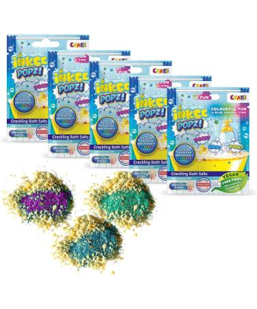 Buy Inkee Popz 5 Set - Colorful Crackling Bath Salt for Kids | 5x15g with Almond Oil & Popcorn Aroma - Fun Bathing Experience - Buy Online on GoSupps.com