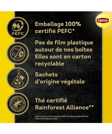 Lipton Th Noir P che Mangue de Gr ce Go t Frais et Equilibr Th Noir 100% d'Origine Naturelle Vitalit 12x20 sachets 240 Sachets - Buy Online on GoSupps.com