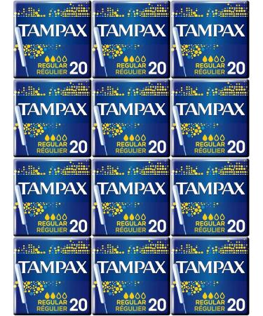 Tampax Regular Tampons - 12 Pack (20 Count) | Buy Internationally at Best Prices - Buy Online on GoSupps.com