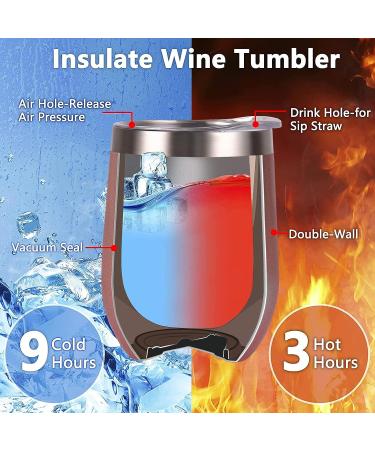 GTmileo Clients Gifts: Stainless Steel Insulated Wine Tumbler - Perfect Christmas & Birthday Gifts for Coworkers, Social Workers, Hairdressers, Lawyers, Realtors - 12oz Rose Gold - Buy Online on GoSupps.com