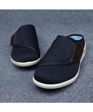 Orthopedic Diabetic Slippers for Women & Men - Extra Wide Indoor Shoes for Elderly Edema, Lightweight Cushioned Design - Blue, Size 8.5 - Buy Online on GoSupps.com