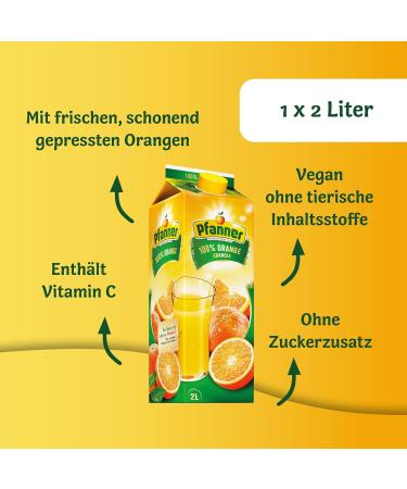 Buy Pfanner 100% Orange Juice - 2L Pack | Premium Quality International Shipping - Buy Online on GoSupps.com