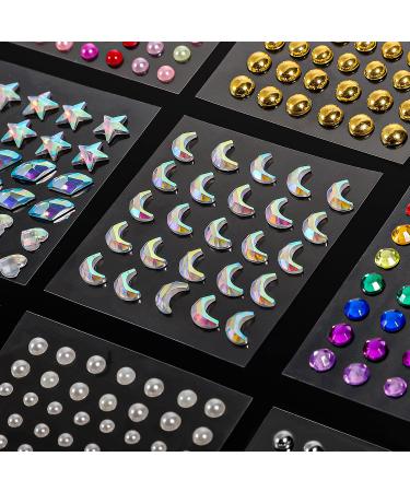 12 Sheets Self-Adhesive Rhinestone Stickers for Makeup, Crafts & Festival Decoration - Buy Online on GoSupps.com