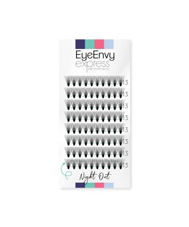 Individual Cluster Lashes Night Out D curl 13mm Long Faux Mink Full Volume EyeEnvy Express Lash Extensions