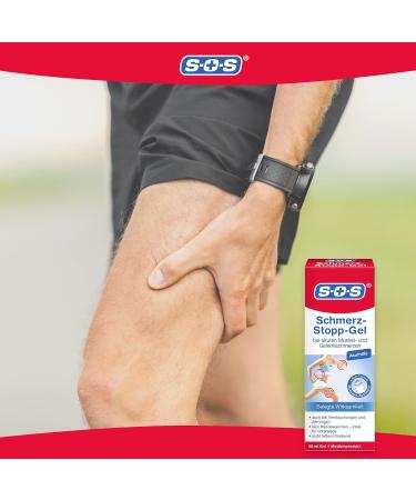SOS Pain-Stop Gel 2-Pack | Fast Relief for Muscle & Joint Pain | Massage Applicator & Cold-Warm Effect - Buy Online on GoSupps.com