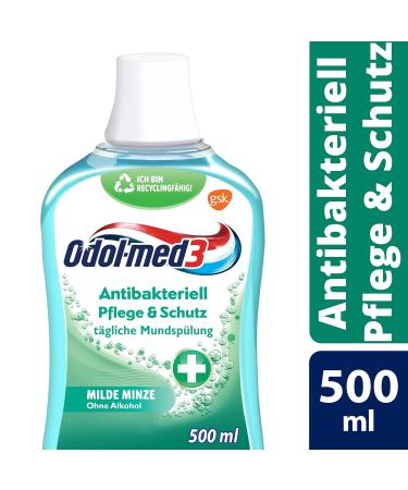 Odol-med3 Antibacterial Mouthwash 500ml - Alcohol-Free Care & Protection for Fresh Breath - Buy Online on GoSupps.com