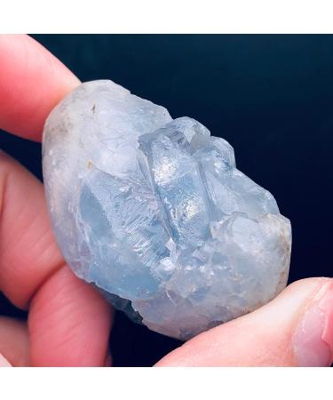 1PC 30-200g Madagascar Natural Celestite Crystal Druzy Cluster Sky Blue Geode Specimen Home Decor Exorcise Evil Spirits Money Drawing Jaspery Shop Company Town House Crystal Cluster (Color : 290-310g - Buy Online on GoSupps.com