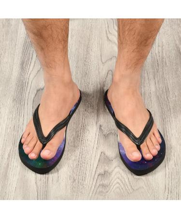 Mnsruu Nebula Space Spiral Galaxy Flip Flops | Stylish Sandals & Home Slippers for Men & Women | Perfect for Hotels Spas & Travel - Buy Online on GoSupps.com