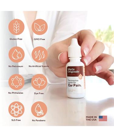 Earache Drops for Ear Infection Prevention & Pain Relief | Swimmer's Ear Solution for Adults & Children | Made in USA by Marie Originals (0.5 Fl Oz) - Buy Online on GoSupps.com