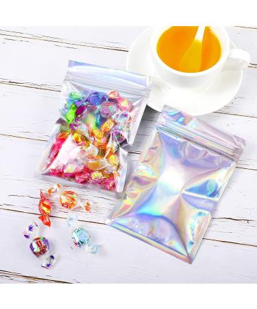 100 Pack 3x4 Inch Smell Proof Holographic Storage Bags for Food - Holographic Color - Buy Online on GoSupps.com