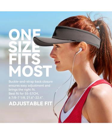 Gisdanchz Unisex Adjustable Performance Visor Cap 55-57 - Dark Grey | Shop Internationally - Buy Online on GoSupps.com