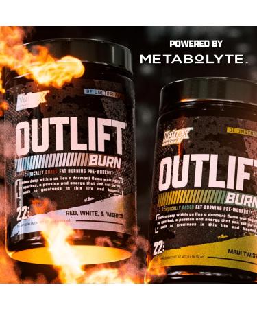 Nutrex Outlift Burn Pre-Workout Supplement for Energy Focus & Endurance | Metabolyte L-Citrulline Beta-Alanine & Caffeine | Thermogenic Formula for Performance (22 Servings Florida Crush) Florida Crush 14.72 Ounce (Pack  - Buy Online on GoSupps.com