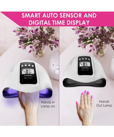 ZUKOMORE 2022 UV LED Nail Lamp 280W for Gel Nails - Professional Nail Dryer with 66 LEDs, Automatic Sensor, 4 Timer Settings | Beetles Led Nail Lamp + 10 Pcs Reusable Nail Files - Sunx11 - Buy Online on GoSupps.com