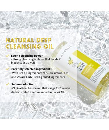 Lanbelle Deep Cleansing Oil 6.76 Oz - GrapeSeed & Lemon Infused | Vegan Face Wash for Acne-Prone & Sensitive Skin - Buy Online on GoSupps.com