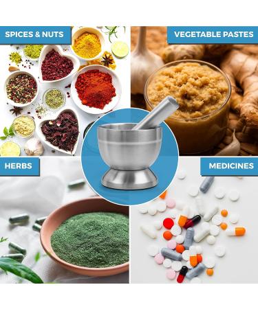 Pill Crusher - Stainless Steel Medicine Grinder for Easy Medicine Crushing - Ideal for Adults, Seniors, Dogs, and Pets - Buy Online on GoSupps.com