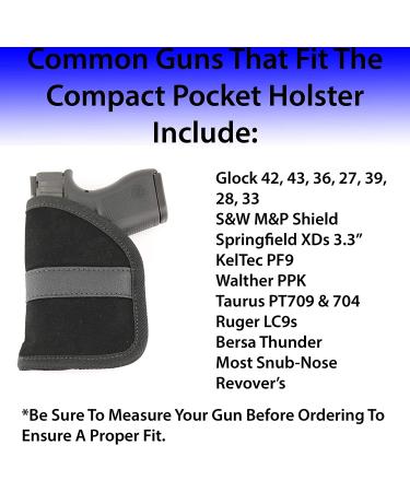 ComfortTac Ultimate Pocket Holster | Ultra Thin & Comfortable Carry | Fits Most Pistols & Revolvers - Glock, S&W, Ruger, Taurus & More - Buy Online on GoSupps.com