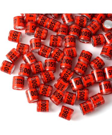 100PCs Multicolor Aluminum Pigeon Leg Rings | 2024 HKPA Training Footrings for Bird Identification | Durable Plastic Tauben Leg Bands - Buy Online on GoSupps.com