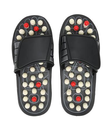 Topincn foot massager slippers plastic acupressure foot massager outdoor reflex zone massage sandals stress relief acupressure shoes gift 42-43 42-43