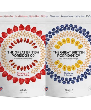 The Great British Porridge Co ( Strawberry & Peanut Butter + Blueberry & Banana)