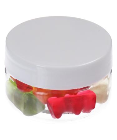PET bottle 25 ml transparent white plastic cap 20 units