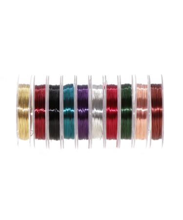 Temorah 10 Colors 0.3MM Copper Wire Fly Tying Materials for Handmade Fly Fishing Assorted(10 Colors)