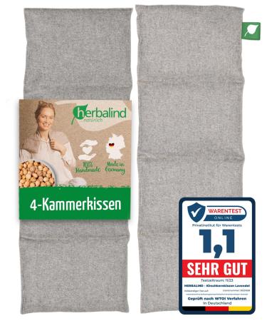 Herbalind - gift for them and her - cherry stone pillows for couples - Heat pillow made of flanel handmade in Germany - partners and couples gifts for women and men gray / without fragrance - Buy Online on GoSupps.com