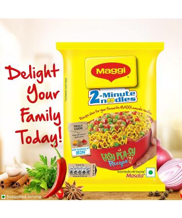 Maggi 2 Minute Noodles Masala 70g Pack - 12 Pack | Authentic Indian Flavor | 2.46oz Each - Buy Online on GoSupps.com