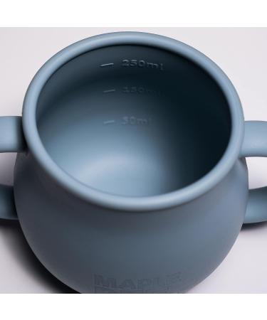 Silicone 2-in-1 Sippy N Snack Cup - BPA Free, No Spill, Drop Proof, Blue - Dishwasher & Microwave Safe - Buy Online on GoSupps.com