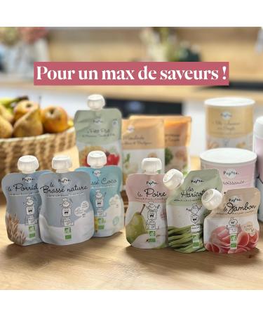 POPOTE - Brass Coco Banane Bio B b 100 g - D s 6 mois - Gourde Individuelle - Yaourt V g tal Texture Onctueuse - Format Pratique Emporter - Pack Familial 10 x 100 g - Sans Sucre Ajout  - Buy Online on GoSupps.com