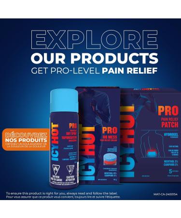 Icy Hot Pro No Mess Pain Relief Cream Relieves Minor Aches and Pains of Muscles and Joints Associated with Arthritis Simple Backache Strains and Sprains Menthol 16% Camphor 11% 85g Tube No Mess Applicator - Buy Online on GoSupps.com