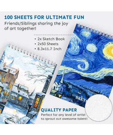 145 Piece Deluxe Art Set with Drawing Pad - Wooden Box Painting Kit for Artists - Includes Crayons, Oil Pastels, Colored Pencils - Perfect Creative Gift for Adults and Beginners - Buy Online on GoSupps.com