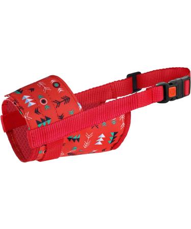 Collardirect Adjustable Dog Muzzle - Soft Breathable Nylon for Small Medium Large Dogs | Anti-Chewing Barking Biting | 3 Tribal Patterns - Pattern 1 M/L  - Buy Online on GoSupps.com